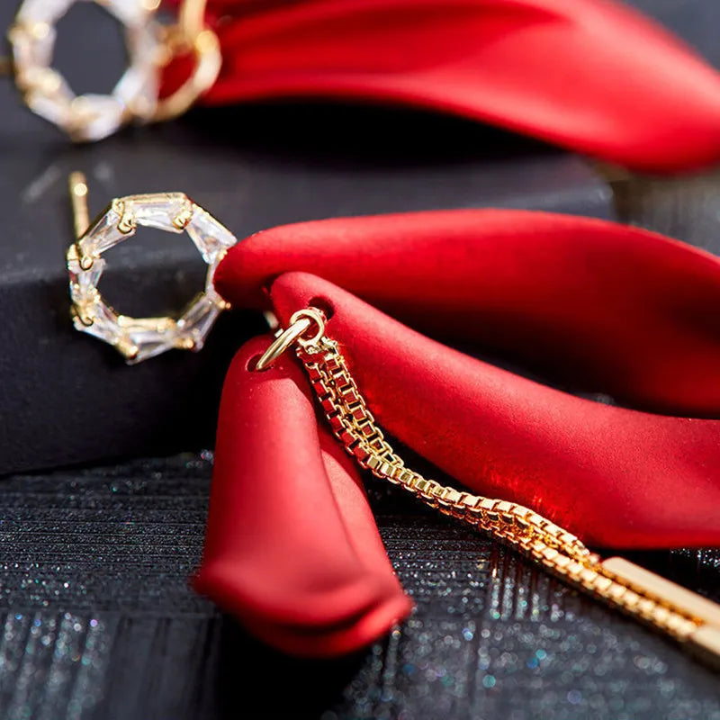 Elegant Rose Petal Earrings