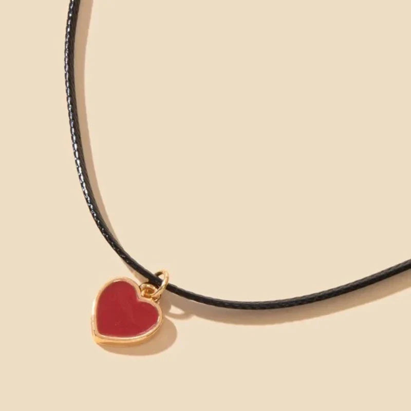 Gothic Heart Leather Necklace