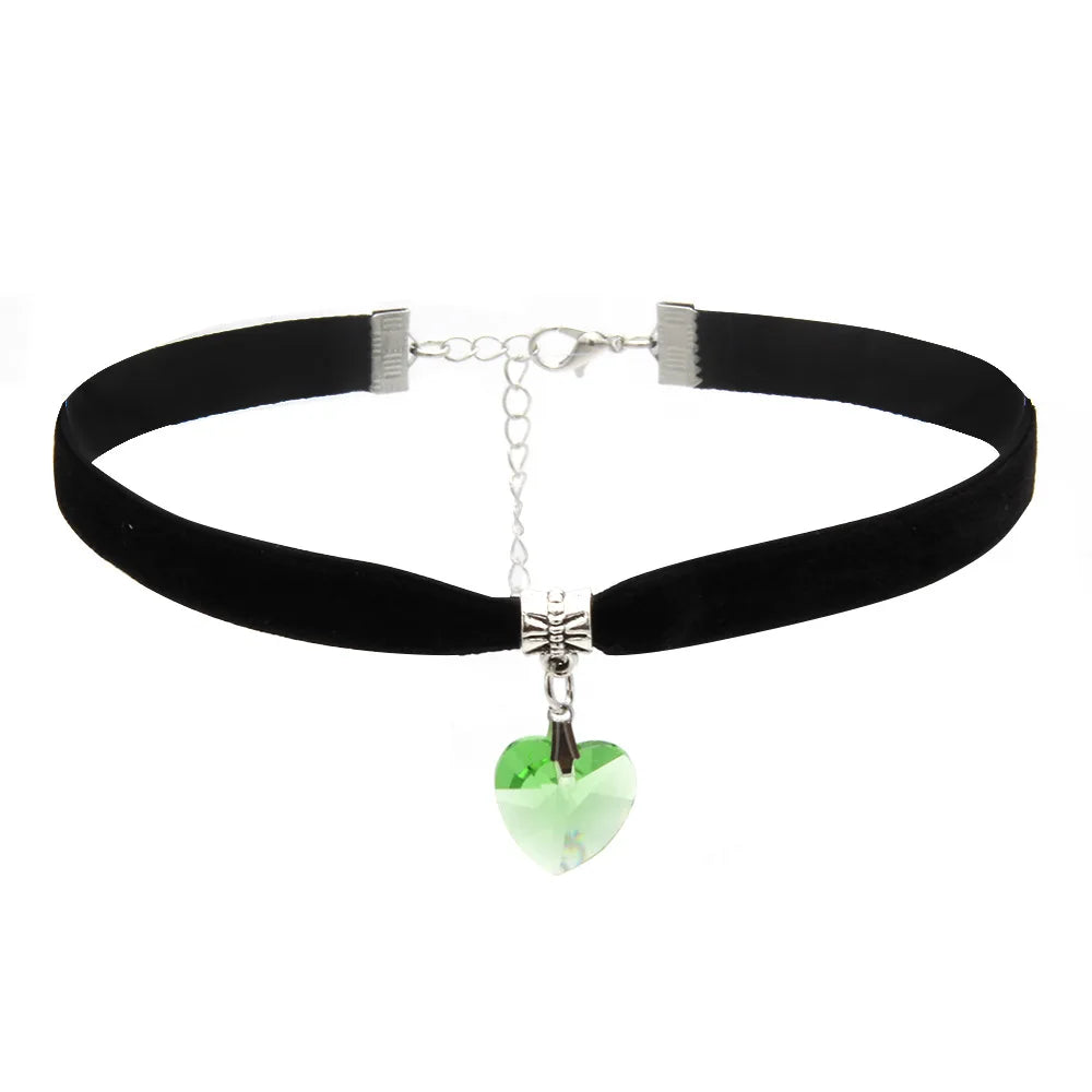 Velvet Heart Choker Necklace