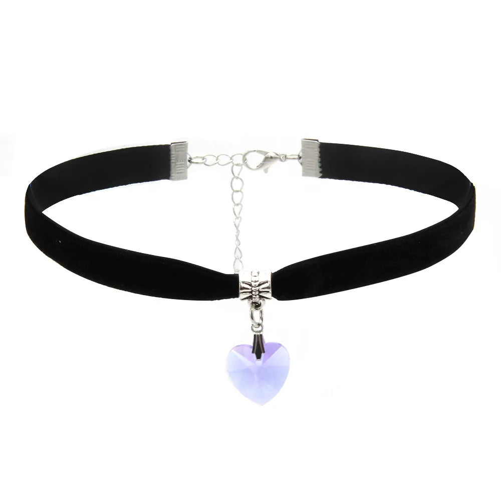 Velvet Heart Choker Necklace