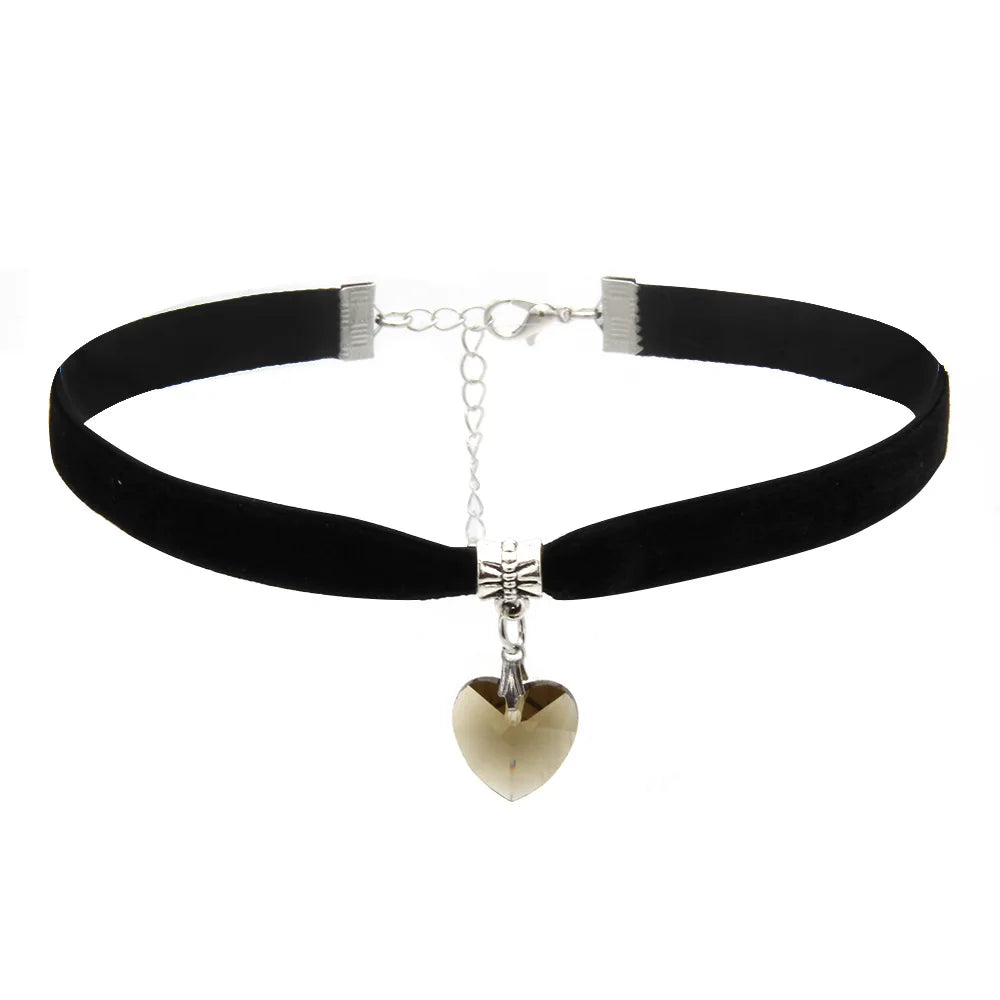 Velvet Heart Choker Necklace